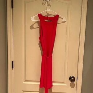 Naked Zebra pink dress with tie. size M